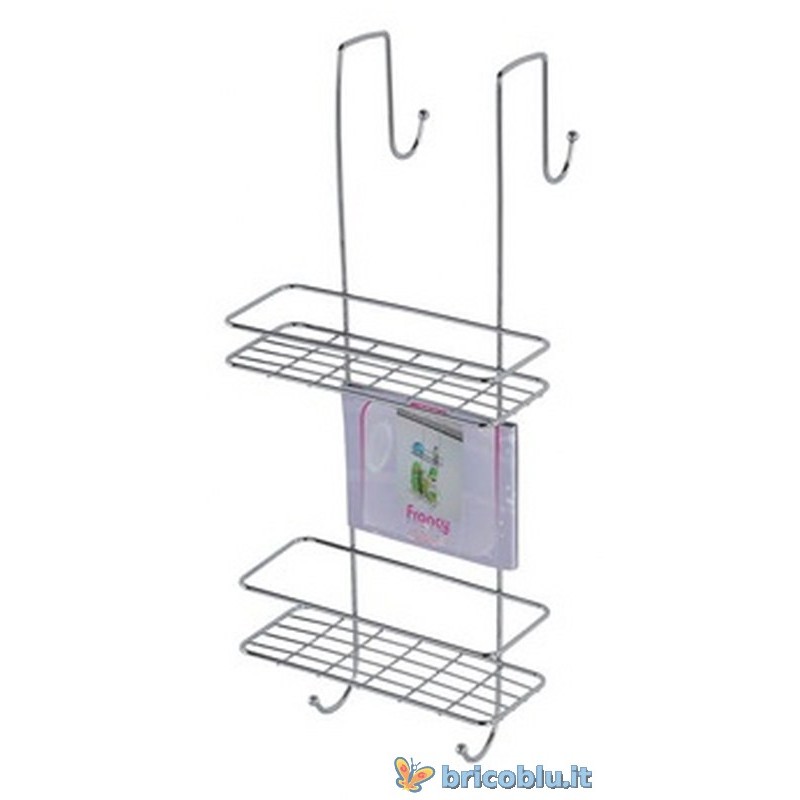 Scaffali In Acciaio Cromato Brico.Mensola Doccia 2rip C Gancio Acciao Cromo Brico Blu